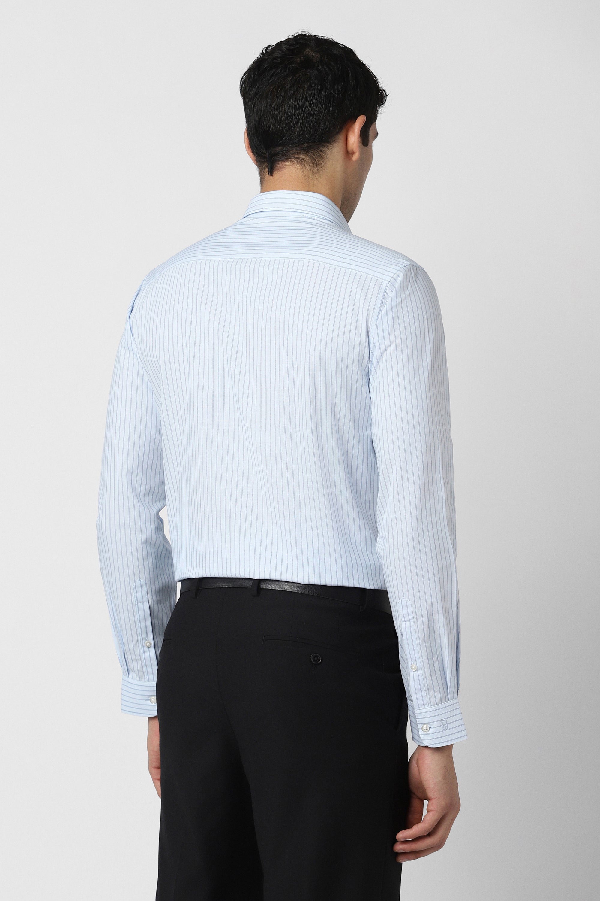 Men's Blue Office Wear Full Sleeves Shirt