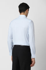 Men's Blue Office Wear Full Sleeves Shirt