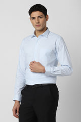 Men's Blue Office Wear Full Sleeves Shirt
