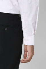 Men's Peach Office Wear Full Sleeves Shirt