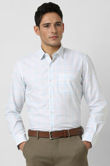 Men's White Office Wear Full Sleeves Shirt