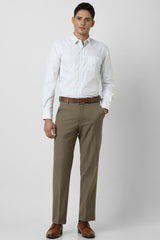 Men's White Office Wear Full Sleeves Shirt