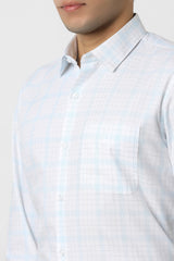Men's White Office Wear Full Sleeves Shirt