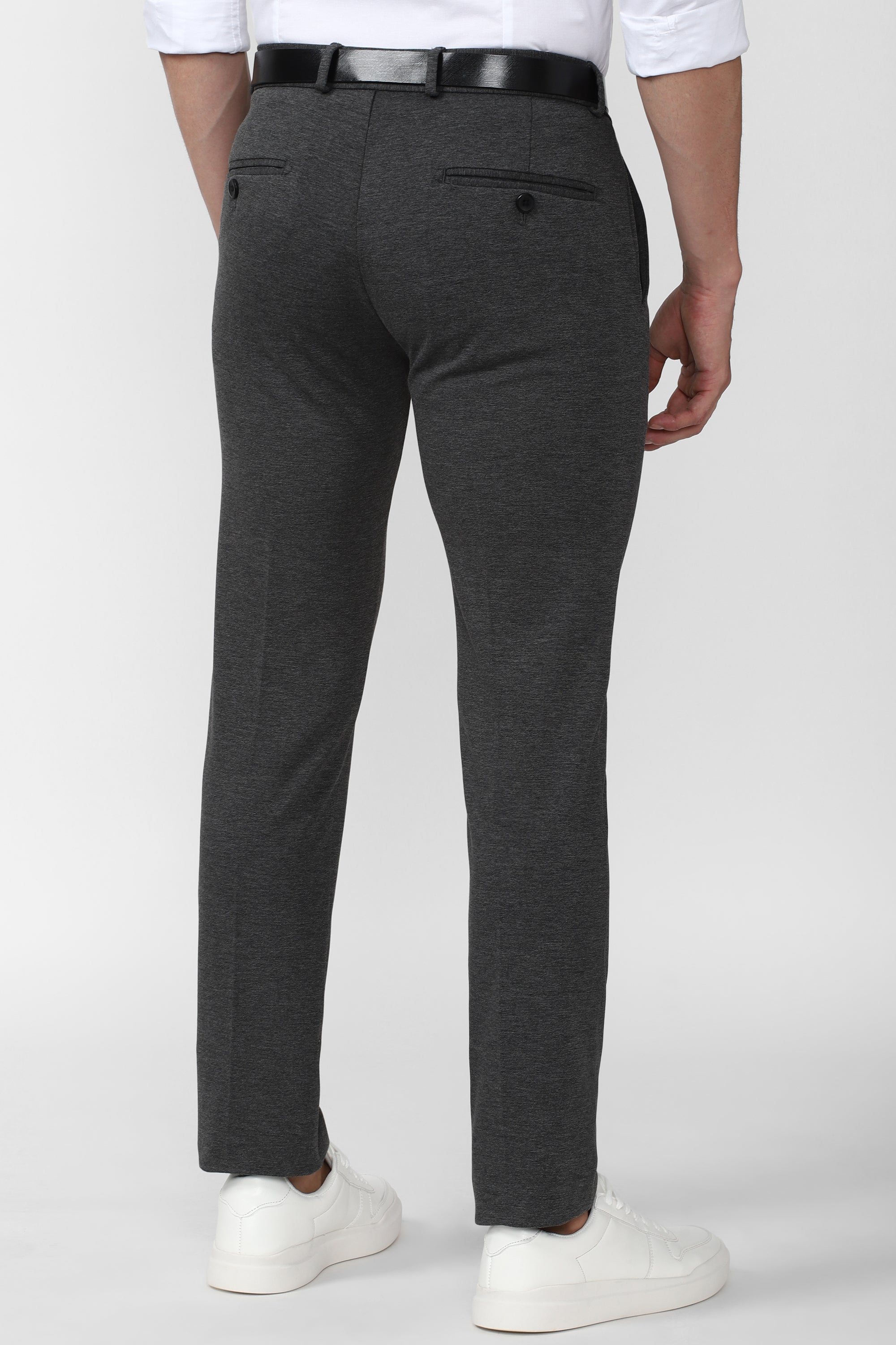 Men's Grey Work Regular Fit Trouser