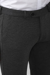 Men's Grey Work Regular Fit Trouser