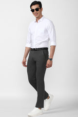 Men's Grey Work Regular Fit Trouser