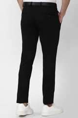 Men's Black Work Regular Fit Trouser