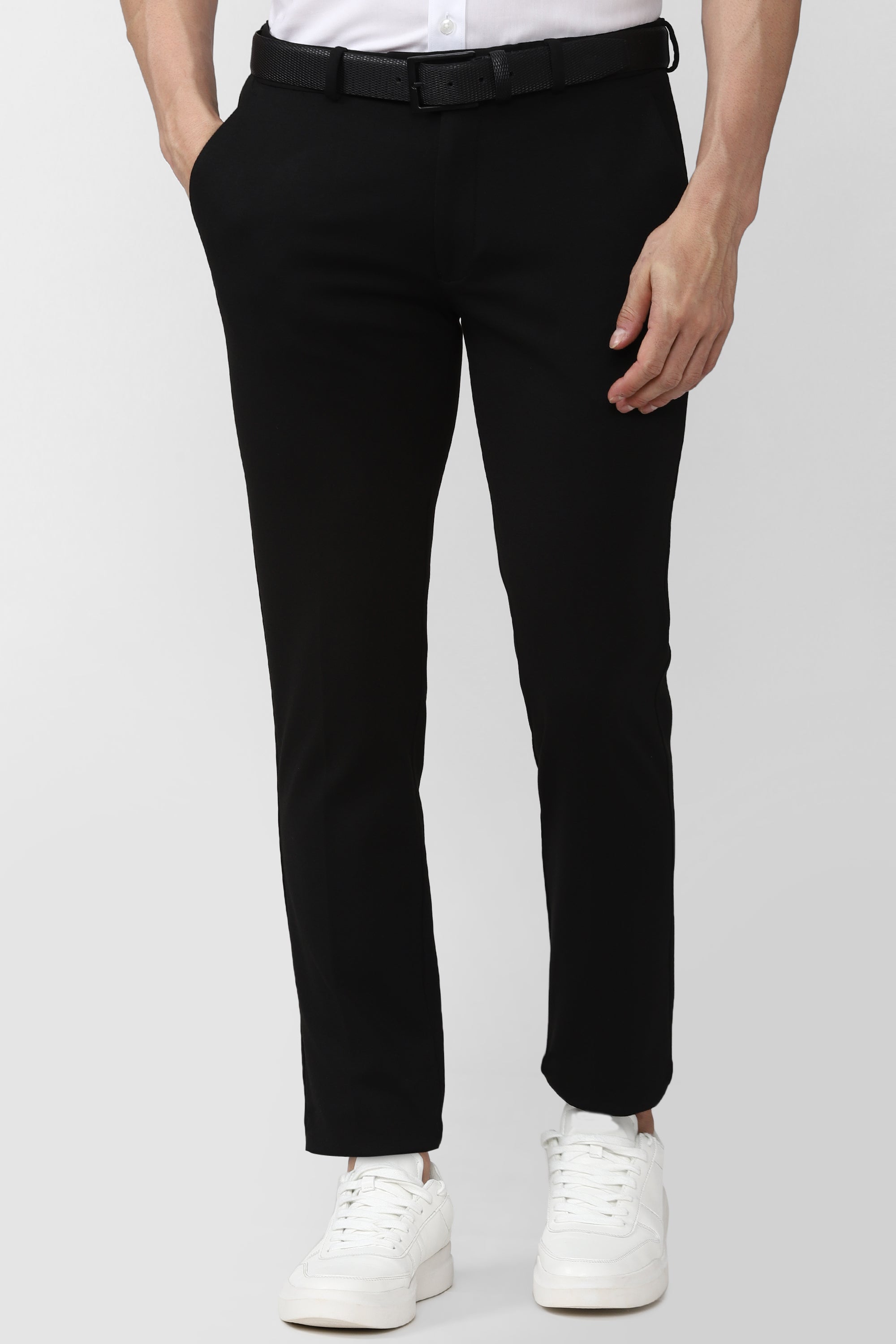 Men's Black Work Regular Fit Trouser