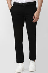 Men's Black Work Regular Fit Trouser