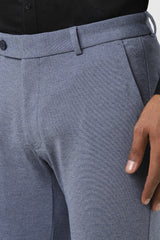 Men's Blue Work Regular Fit Trouser