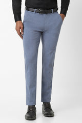 Men's Blue Work Regular Fit Trouser