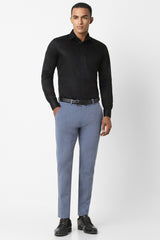 Men's Blue Work Regular Fit Trouser