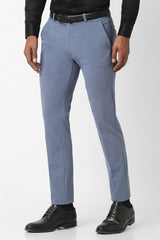 Men's Blue Work Regular Fit Trouser