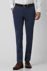 Men's Blue Work Regular Fit Trouser