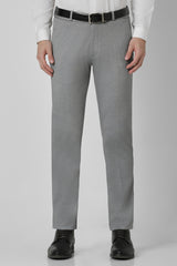 Men's Grey Work Regular Fit Trouser