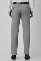 Men's Grey Work Regular Fit Trouser