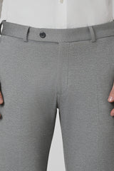 Men's Grey Work Regular Fit Trouser