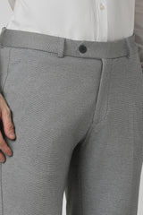 Men's Grey Work Regular Fit Trouser