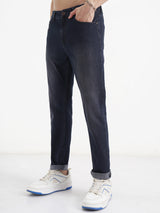 Men's Indigo Slim Fit Mid-Rise Stretchable Jeans