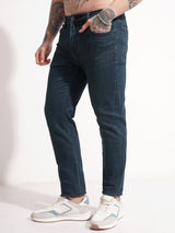 Men's Indigo Slim Fit Mid-Rise Stretchable Jeans