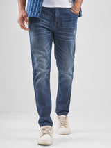 Men's Blue Basic 5 Pocket Jeans