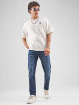 Men's Dark Blue Basic Casual 5 Pocket Jeans