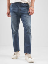 Men's Dark Blue Basic 5 Pocket Styling Jeans