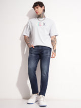 Men's Blue Slim Fit Mid-Rise Light Fade Stretchable Jeans