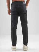 Men's Black Basic Solid 5 Pocket Jeans