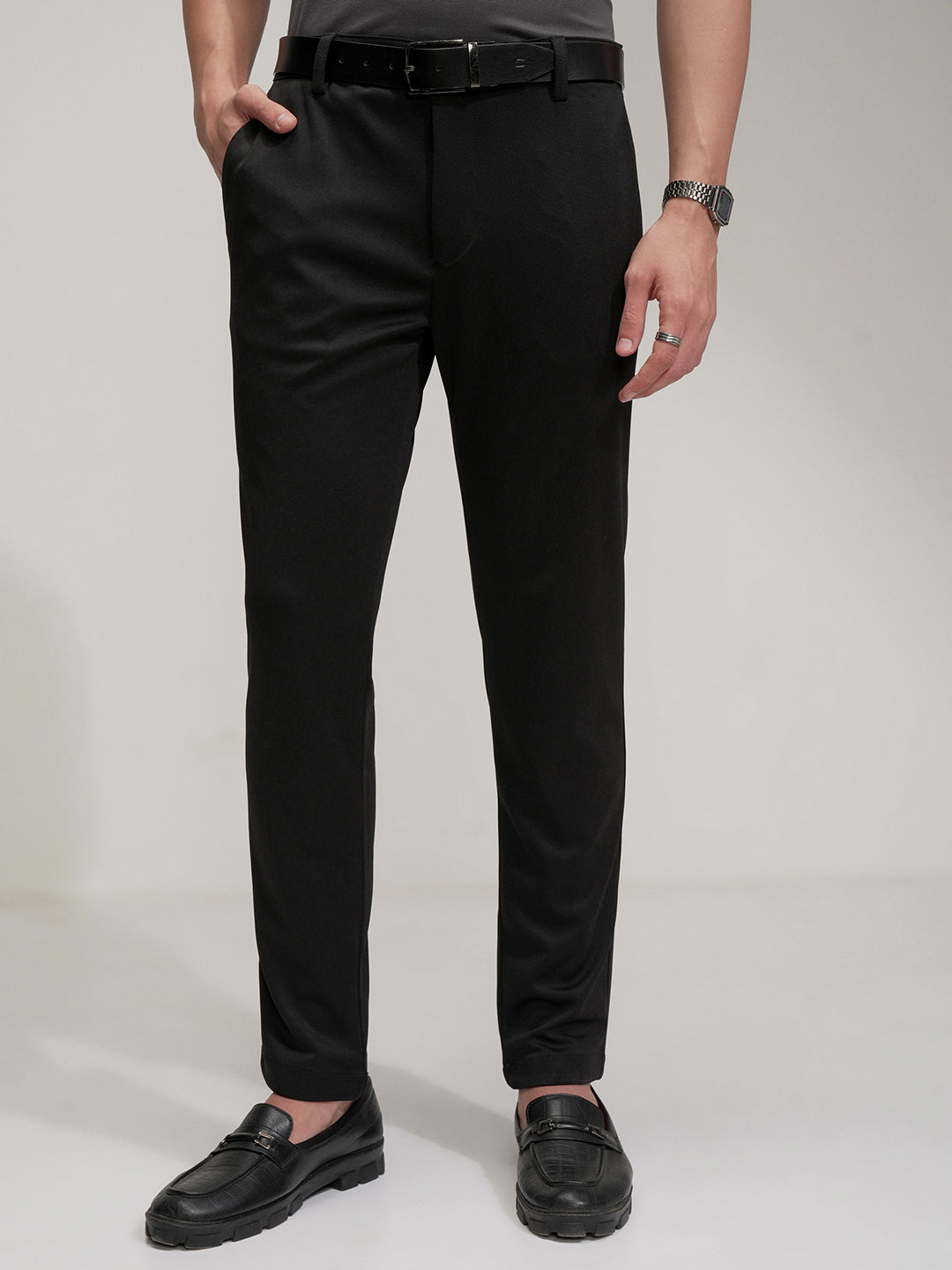 Men's Black Slim Fit Chinos Trouser