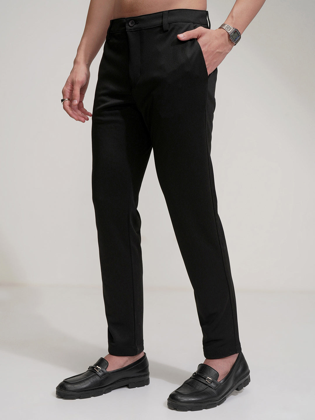Men's Black Slim Fit Chinos Trouser