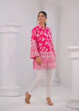 Women's Pink Work Regular Fit Solid Full Sleeves Co-Ord Sets