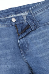 Men's Navy Outdoor Tapered Fit Solid Jeans