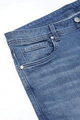 Men's Navy Outdoor Tapered Fit Solid Jeans