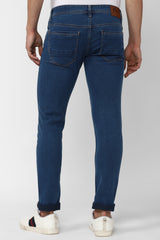 Men's Navy Outdoor Skinny Fit Solid Jeans