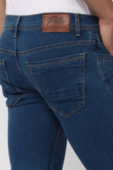 Men's Navy Outdoor Skinny Fit Solid Jeans