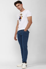 Men's Navy Outdoor Skinny Fit Solid Jeans