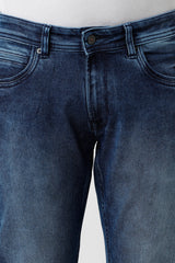 Men's Navy Outdoor Skinny Fit Solid Jeans
