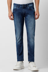 Men's Navy Outdoor Skinny Fit Solid Jeans