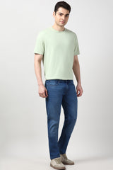 Men's Navy Outdoor Tapered Fit Solid Jeans