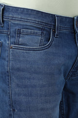 Men's Navy Outdoor Tapered Fit Solid Jeans