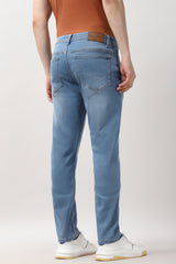 Men's Navy Outdoor Tapered Fit Solid Jeans