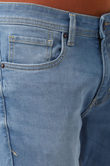 Men's Navy Outdoor Tapered Fit Solid Jeans