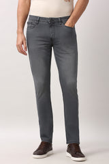 Men's Black Outdoor Tapered Fit Solid Jeans