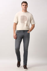 Men's Black Outdoor Tapered Fit Solid Jeans