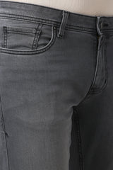 Men's Black Outdoor Tapered Fit Solid Jeans