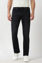 Men's Black Outdoor PJ-RG-OCTANEMIDSTR Solid Jeans