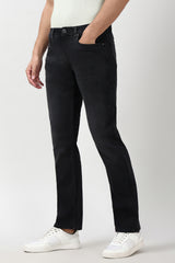 Men's Black Outdoor PJ-RG-OCTANEMIDSTR Solid Jeans