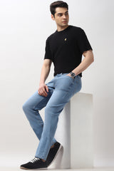 Men's Navy Outdoor PJ-RG-OCTANEMIDSTR Solid Jeans