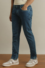 Men's Navy Outdoor Skinny Fit Solid Jeans